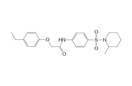 2-(4-Ethylphenoxy)-N-[4-(2-methylpiperidin-1-yl)sulfonylphenyl]acetamide