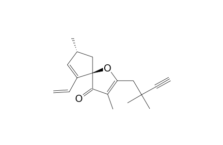 1-Oxaspiro[4.4]nona-2,6-dien4-one,2-(2,2-dimethyl-3-butynyl)-6-ethenyl-3,8-dimethyl-, (5R,trans)-