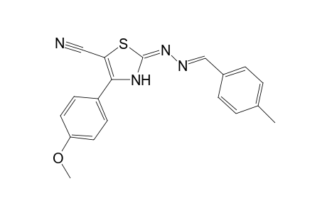 (E)-2-[(E)-4-Methylphenylidenehydrazono]-4-(4-methoxyphenyl)-2,3-dihydrothiazole-5-carbonitrile