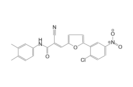 (2E)-3-[5-(2-chloro-5-nitrophenyl)-2-furyl]-2-cyano-N-(3,4-dimethylphenyl)-2-propenamide