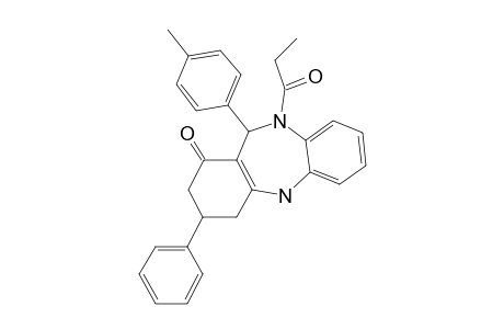 11-(4-methylphenyl)-3-phenyl-10-propionyl-2,3,4,5,10,11-hexahydro-1H-dibenzo[b,e][1,4]diazepin-1-one