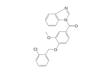 1H-benzimidazole, 1-[4-[(2-chlorophenyl)methoxy]-3-methoxybenzoyl]-