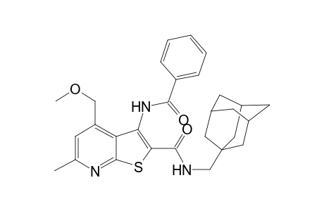 N-(1-adamantylmethyl)-3-benzamido-4-(methoxymethyl)-6-methyl-2-thieno[2,3-b]pyridinecarboxamide