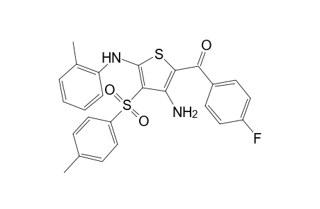 Methanone, [3-amino-5-[(2-methylphenyl)amino]-4-[(4-methylphenyl)sulfonyl]-2-thienyl](4-fluorophenyl)-