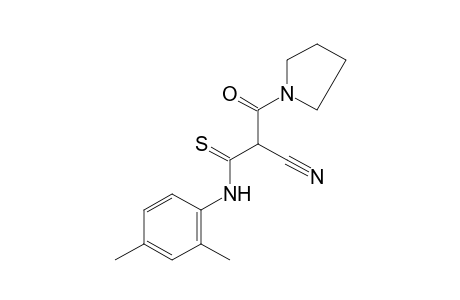 2-cyano-2-[(1-pyrrolidinyl)carbonyl]thio-2',4'-acetoxylidide