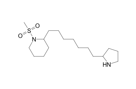 1-Methylsufonyl-2-(2-pyrrolidinylheptyl)piperidine