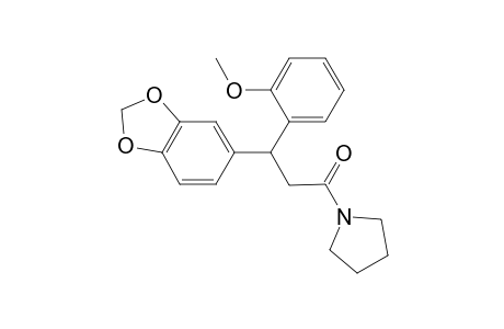 3-Benzo[1,3]dioxol-5-yl-3-(2-methoxy-phenyl)-1-pyrrolidin-1-yl-propan-1-one