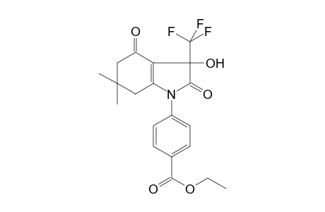 ethyl 4-[3-hydroxy-6,6-dimethyl-2,4-dioxo-3-(trifluoromethyl)-2,3,4,5,6,7-hexahydro-1H-indol-1-yl]benzoate