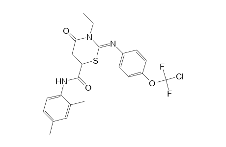 2-({4-[chloro(difluoro)methoxy]phenyl}imino)-N-(2,4-dimethylphenyl)-3-ethyl-4-oxo-1,3-thiazinane-6-carboxamide