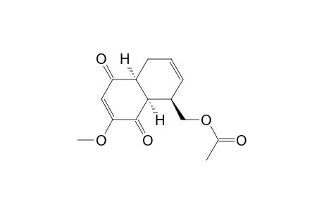 1,4-Naphthalenedione, 8-[(acetyloxy)methyl]-4a,5,8,8a-tetrahydro-2-methoxy-, (4a.alpha.,8.beta.,8a.alpha.)-