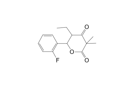 2H-Pyran-2,4(3H)-dione, dihydro-5-ethyl-3,3-dimethyl-6-(2-fluorophenyl)-