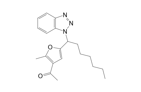 1-[5-[1-(benzotriazol-1-yl)heptyl]-2-methyl-3-furyl]ethanone