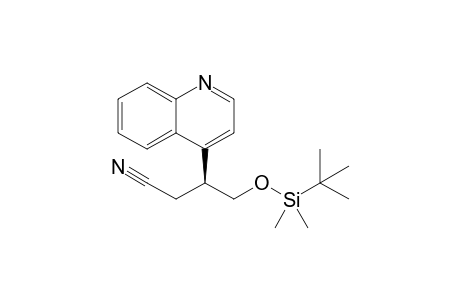 (S)-4-[(tert-Butyldimethylsilyl)oxy]-3-(quinolin-4-yl)butanenitrile