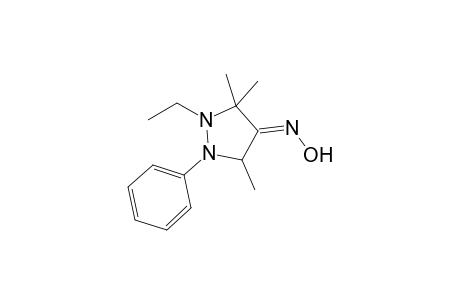 4-Hydroxyimino-2-ethyl-3,3,5-trimethyl-1-phenylpyrazolidine