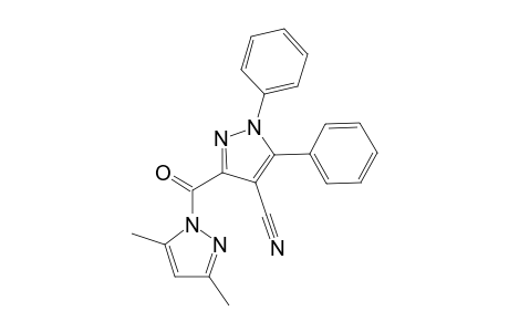 1,5-Diphenyl-3-(3,5-dimethylpyrazole-1-carbonyl)-1H-pyrazole-4-carbonitrile