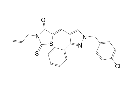 (5Z)-3-allyl-5-{[1-(4-chlorobenzyl)-3-phenyl-1H-pyrazol-4-yl]methylene}-2-thioxo-1,3-thiazolidin-4-one