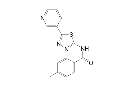 4-methyl-N-[5-(3-pyridinyl)-1,3,4-thiadiazol-2-yl]benzamide