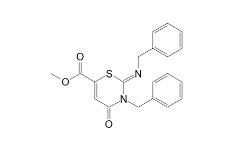 2H-1,3-Thiazine-6-carboxylic acid, 3,4-dihydro-4-oxo-3-(phenylmethyl)-2-[(phenylmethyl)imino]-, methyl ester