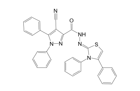 4-Cyano-1,5-diphenyl-1H-pyrazole-[3,4-diphenyl-3H-thiazol-2-ylidene]-3-carboxylic acid hydrazide