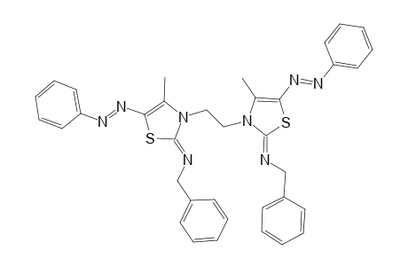 1,2-Bis-(5-phenylazo-2-(N-benzylimino)-4-methyl-1,3-thiazolidin-3-yl) ethane