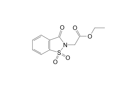 3-oxo-1,2-benzisothiazolin-2-acetic acid, ethyl ester, 1,1-dioxide