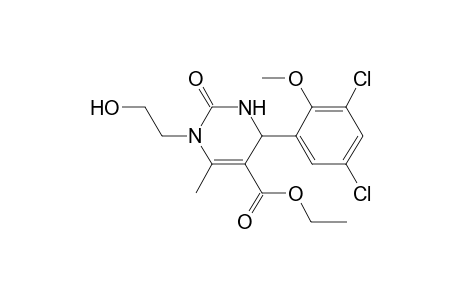 6-(3,5-dichloro-2-methoxy-phenyl)-3-(2-hydroxyethyl)-2-keto-4-methyl-1,6-dihydropyrimidine-5-carboxylic acid ethyl ester