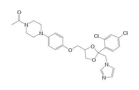 1-[4-[4-[[2-(2,4-dichlorophenyl)-2-(imidazol-1-ylmethyl)-1,3-dioxolan-4-yl]methoxy]phenyl]piperazin-1-yl]ethanone