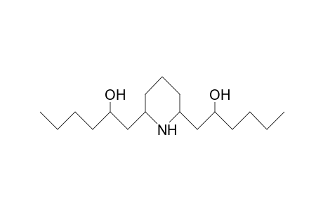 (2R*,6R*)-2,6-Bis(<2'R*>-2-hydroxy-hexyl)-piperidine