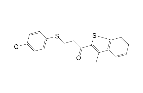 3-[(p-chlorophenyl)thio]-1-(3-methylbenzo[b]thien-2-yl)-1-propanone