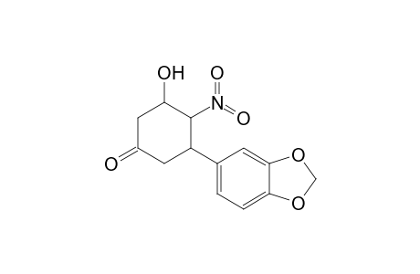 1,3-Benzodioxole, 5-(3-hydroxy-2-nitro-5-oxocyclohexyl)-