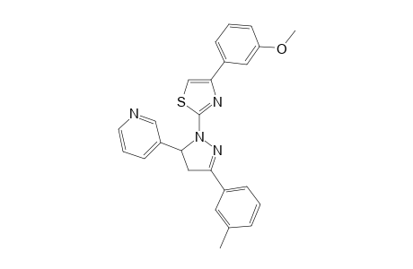 4-(3-Methoxyphenyl)-2-[3-(m-tolyl)-5-(3-pyridyl)-2-pyrazolin-1-yl]thiazole