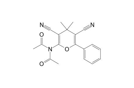 N,N-diacetyl-2-amino-3,5-dicyano-4,4-di-methyl-6-phenyl-4H-pyran