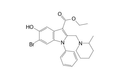 6-Bromo-5-hydroxy-2-[(2-methyl-1-piperidinyl)methyl]-1-phenyl-3-indolecarboxylic acid ethyl ester