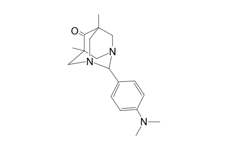 1,3-Diazaadamantan-6-one, 5,7-dimethyl-2-(4-dimethylaminophenyl)-