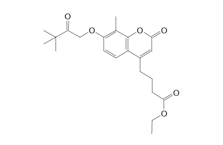 4-[3'-(Ethoxycarbonyl)propyl]-7-[(t-butylcarbonyl)methoxy]-8-methylcoumarin