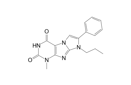 1-Methyl-7-phenyl-8-propyl-1H-imidazo[2,1-f]purine-2,4(3H,8H)-dione