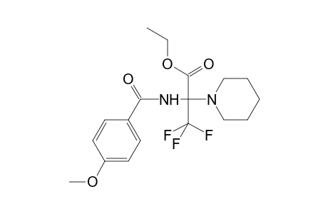 1-Pyridineacetic acid, hexahydro-.alpha.-[(4-methoxybenzoyl)amino]-.alpha.-(trifluoromethyl)-, ethyl ester
