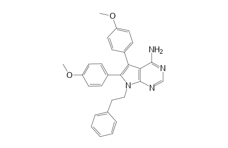 5,6-bis(4-methoxyphenyl)-7-(2-phenylethyl)-7H-pyrrolo[2,3-d]pyrimidin-4-amine