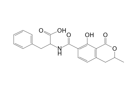 L-Phenylalanine, N-[(3,4-dihydro-8-hydroxy-3-methyl-1-oxo-1H-2-benzopyran-7-yl)carbonyl]-, (R)-