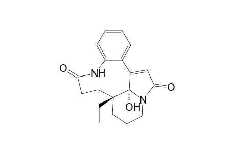 8a-ethyl-7,8,8a,10,11,12a-hexahydro-12a-hydroxyindolizino(8,1-ef)(1)benzazonine-6,13-(5H,9H)-dione