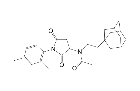 N-[2-(1-adamantyl)ethyl]-N-[1-(2,4-dimethylphenyl)-2,5-bis(oxidanylidene)pyrrolidin-3-yl]ethanamide