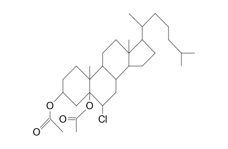 6b-Chloro-5a-cholestane-3b,5-diol diacetate