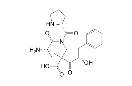 Alanine, N-[N-[1-(2-hydroxy-1-oxo-3-phenylpropyl)-D-prolyl]-L-alanyl]-2-methyl-, (S)-