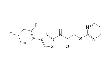 N-[4-(2,4-difluorophenyl)-1,3-thiazol-2-yl]-2-(2-pyrimidinylsulfanyl)acetamide