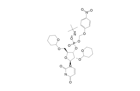 Tert.-BUTYLAMMONIUM_SALT_OF_4-NITROPHENOXYMETHYL_2',5'-di-o-tetrahydropyran-2-yl-3'-o-uridine_phosphate