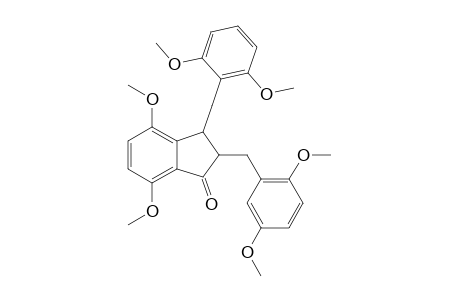 2,2-bis-(2,5-dimethoxybenzyl)-4,7-dimethoxy-indan-1-on