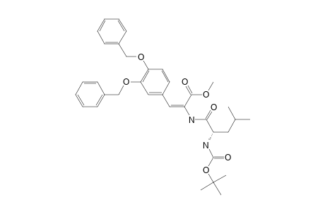 Methyl 2-[(S)-2-tert-butoxycarbonylamino-4-methylpentanoylamino]-3-(3,4-dibenzyloxyphenyl)propenoate