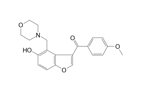 (4-methoxyphenyl)-[4-(morpholin-4-ylmethyl)-5-oxidanyl-1-benzofuran-3-yl]methanone