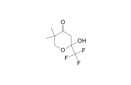 2-Hydroxy-5,5-dimethyl-2-(trifluoromethyl)tetrahydro-4H-pyran-4-one