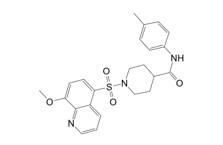 1-(8-Methoxyquinolin-5-yl)sulfonyl-N-(4-methylphenyl)piperidine-4-carboxamide